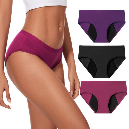 ALLBASE No-side-leaks Leakproof 2.0 Heavy Flow Period Underwear for Women（Multicolor）