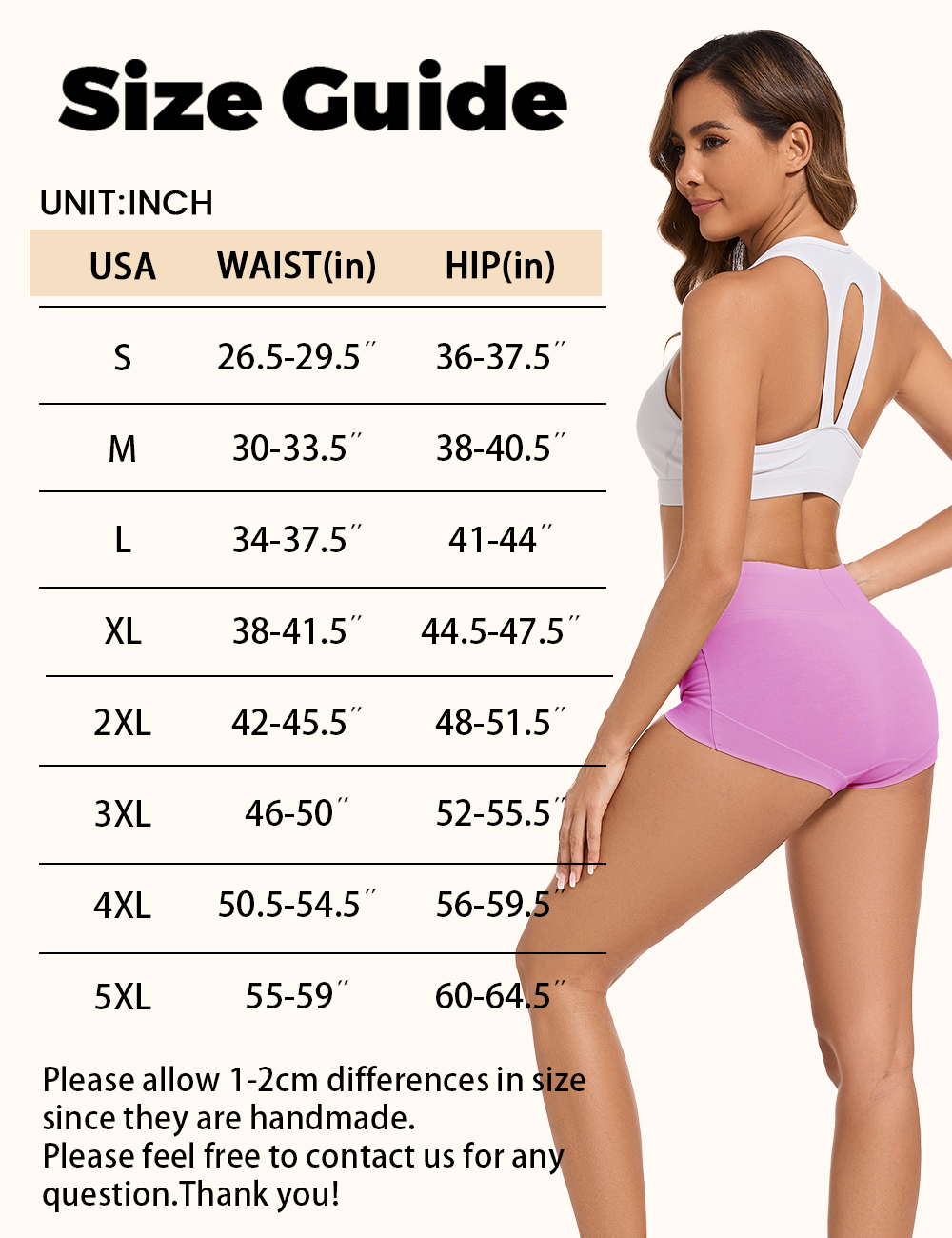 5 Pack Womens Cotton High Waisted Full Coverage Underwear Multicolor(Regular & Plus Size)