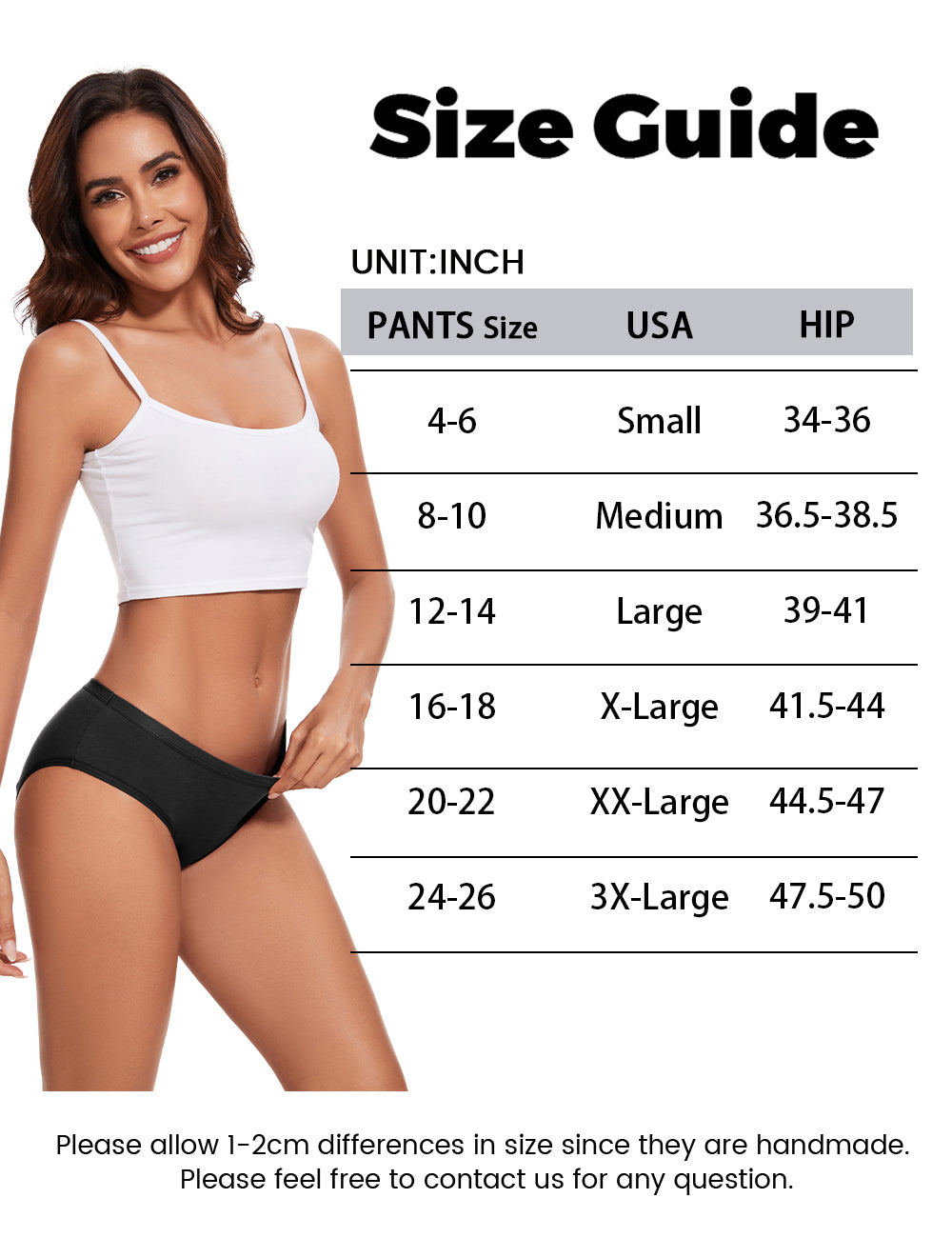 ALLBASE No-side-leaks Leakproof 2.0 Heavy Flow Period Underwear for Women（Black）